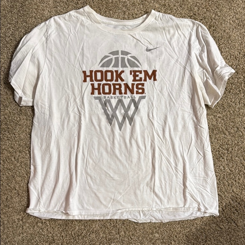 Nike White and Brown Game Day T-Shirt